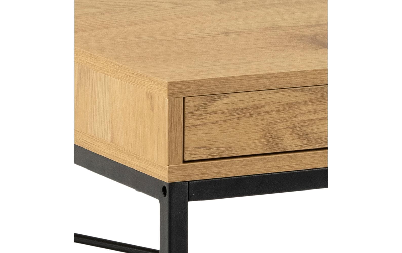 AC Design Tisch Seaford, Schwarz matt / Wildeiche matt