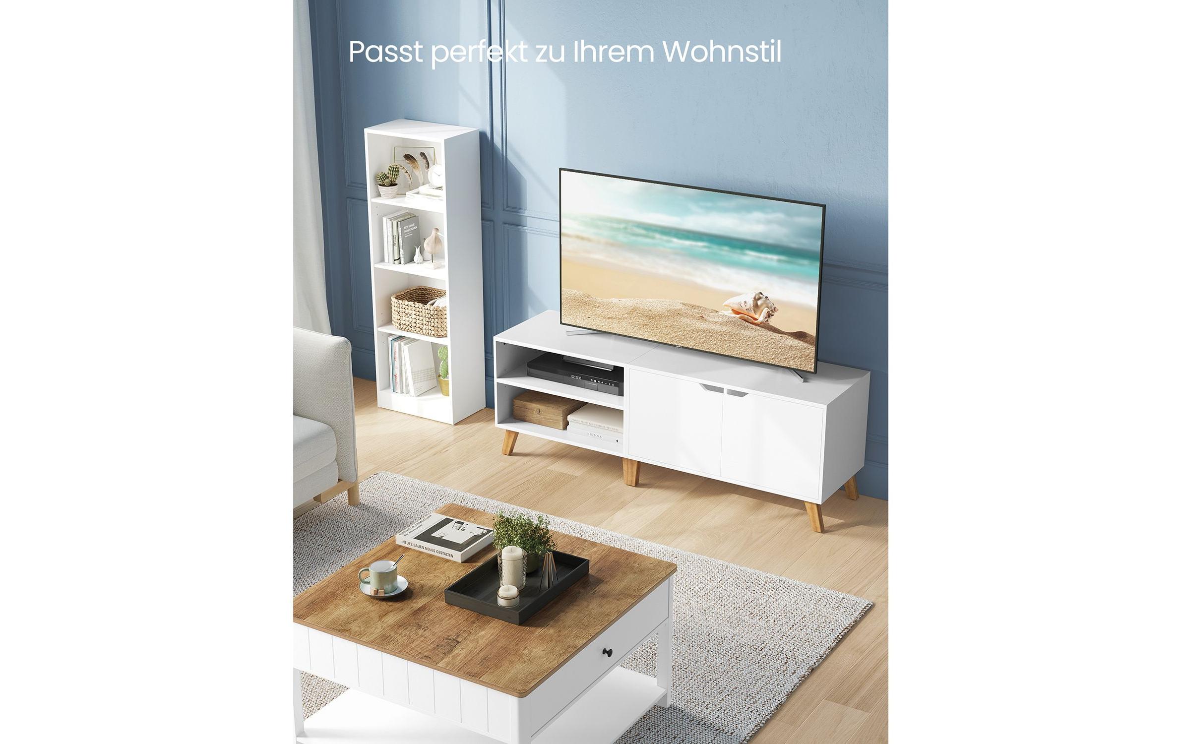 VASAGLE TV-Möbel 140 x 40 x 45 cm, Weiss VASAGLE TV-Möbel 140 x 40 x 45 cm, Weiss