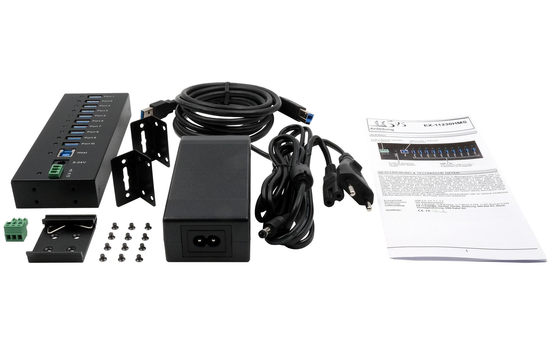 Exsys USB-Hub EX-11230HMS