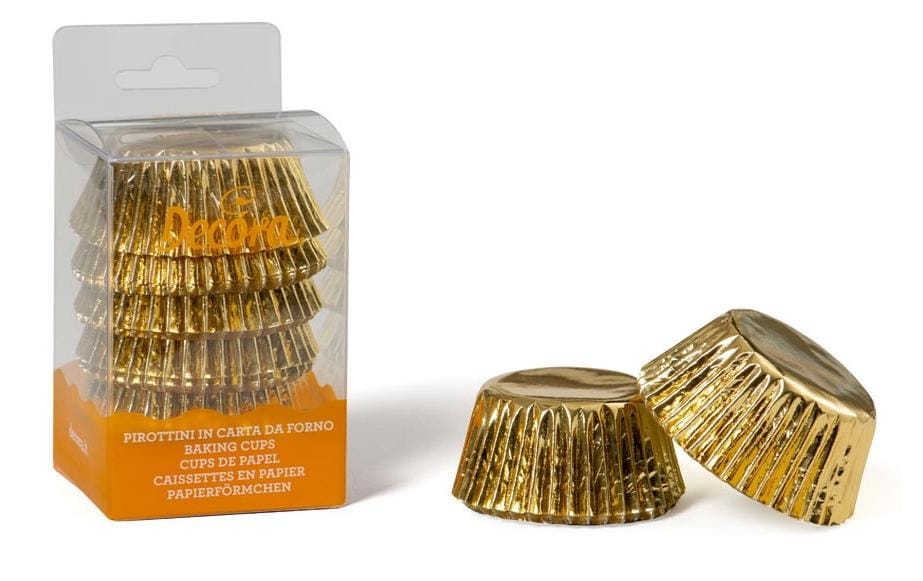 Decora Muffin Backform 60 Stück, Gold