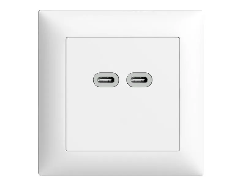 Feller EDIZIOdue USB-Ladesteckdose 2x USB C, 18 W, UP