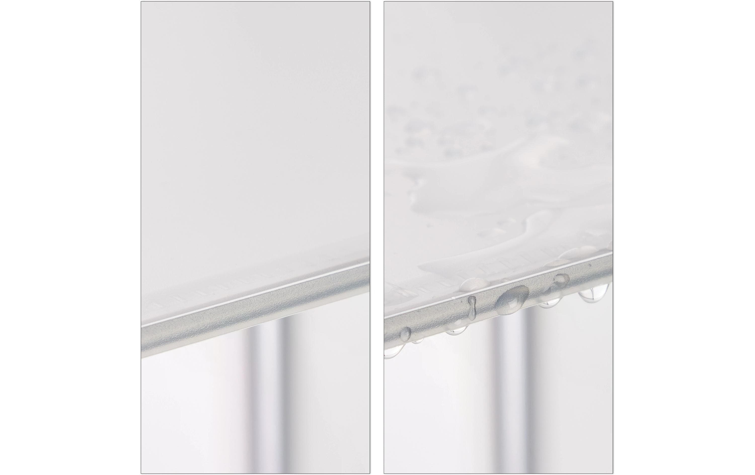 relaxdays Schuhschrank mit 12 Fächern Silber/Transparent/Weiss