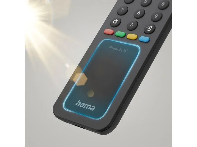 Hama Technics AG Universal-Fernbedienung IR, Solar, für 8 Geräte, lernfähig