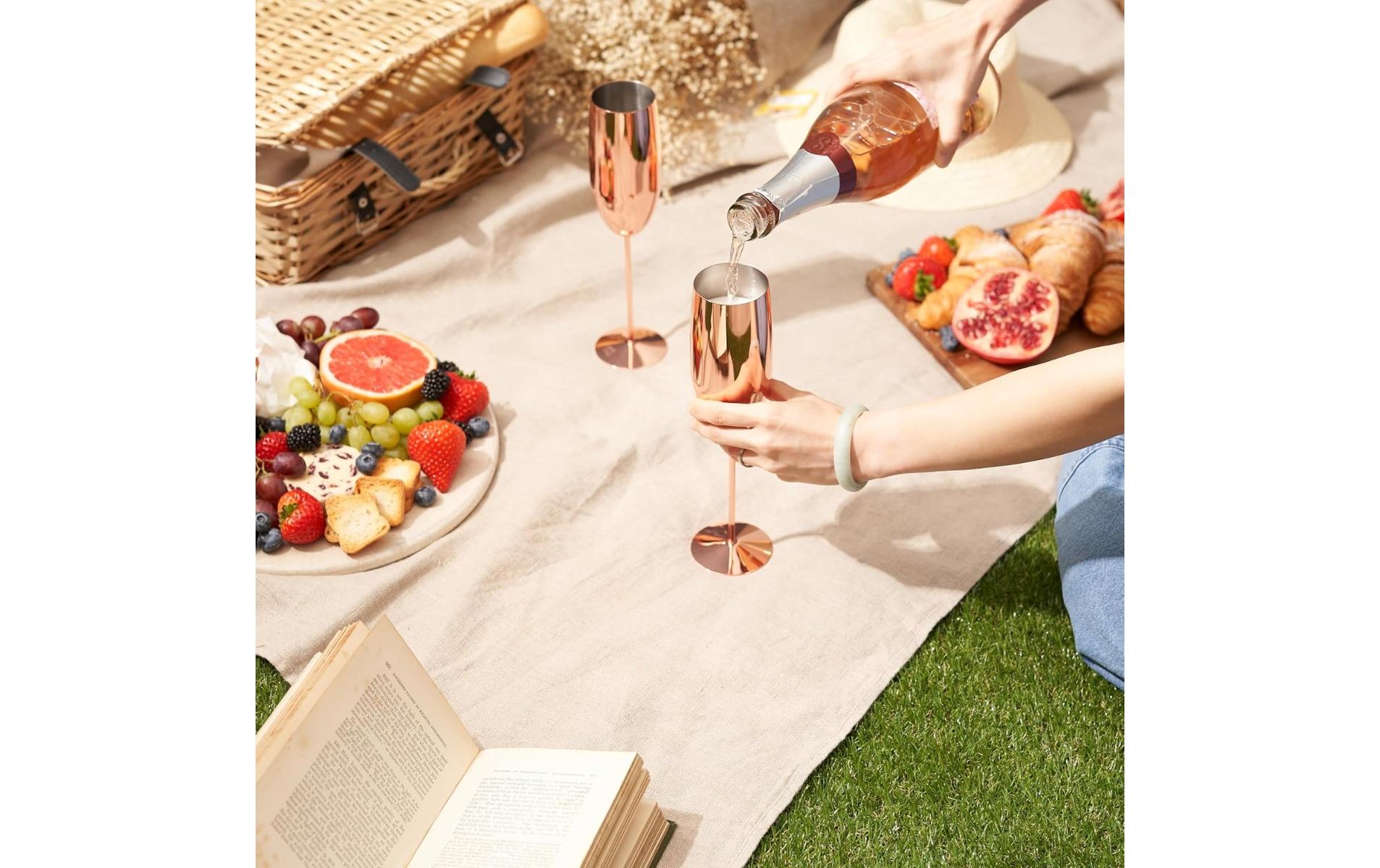 Oak & Steel Sektglas 285 ml, 2 Stück, Rosegold