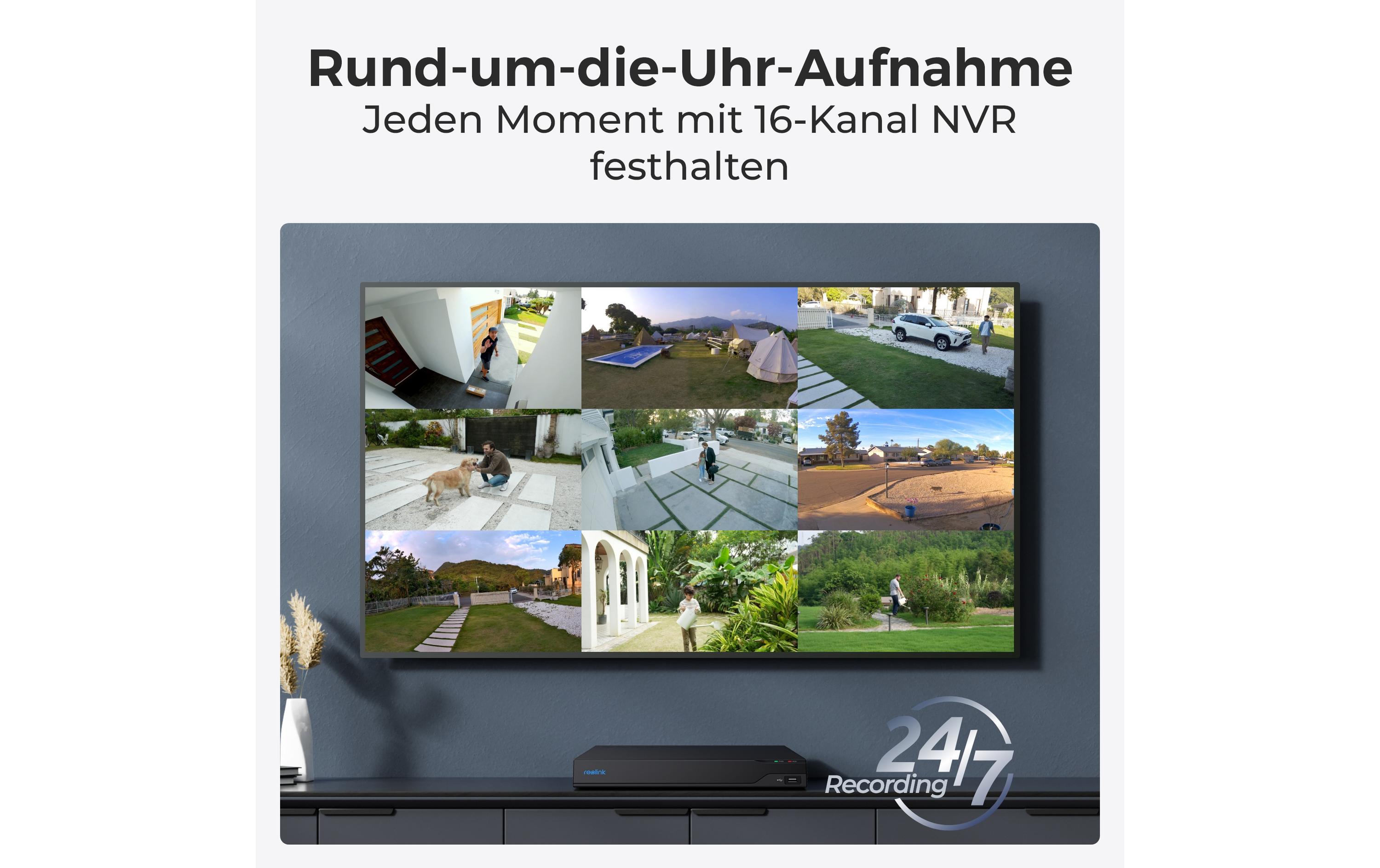 Reolink Netzwerkrekorder NVS16 4 TB, 16 Kanal Reolink Netzwerkrekorder NVS16 4 TB, 16 Kanal