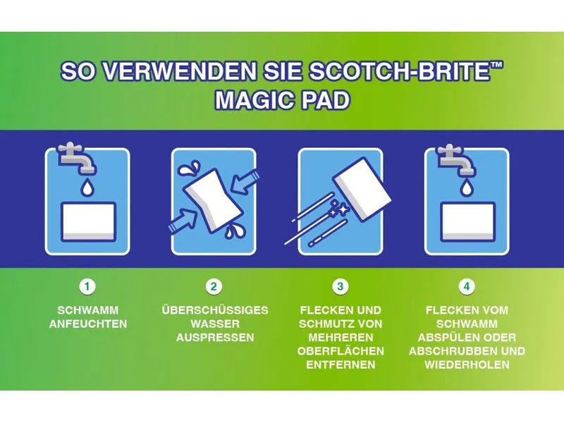 Scotch-Brite Flecken-Radierer 3M Magic Pad Weiss, 12 Stück Scotch-Brite Flecken-Radierer 3M Magic Pad Weiss, 12 Stück