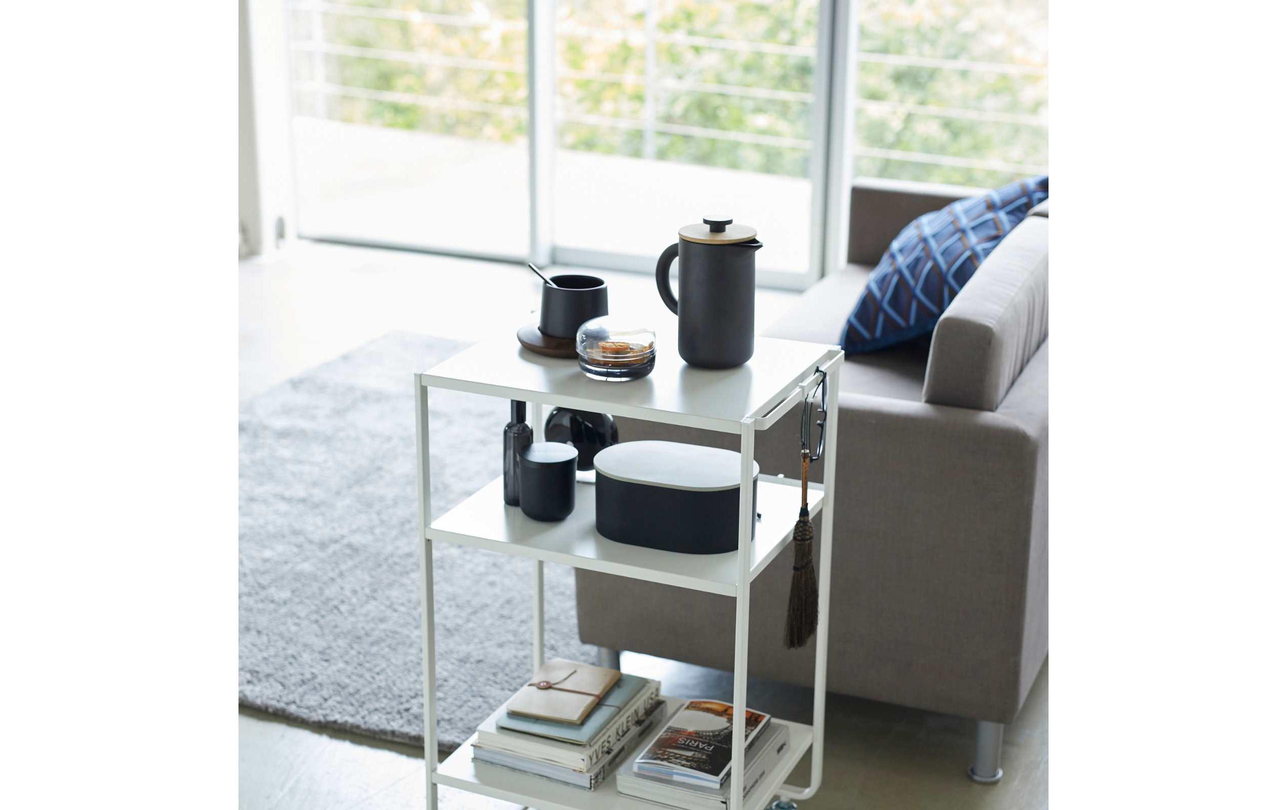 Yamazaki Küchenwagen Tower 49 x 81.5 x 38 cm, Weiss