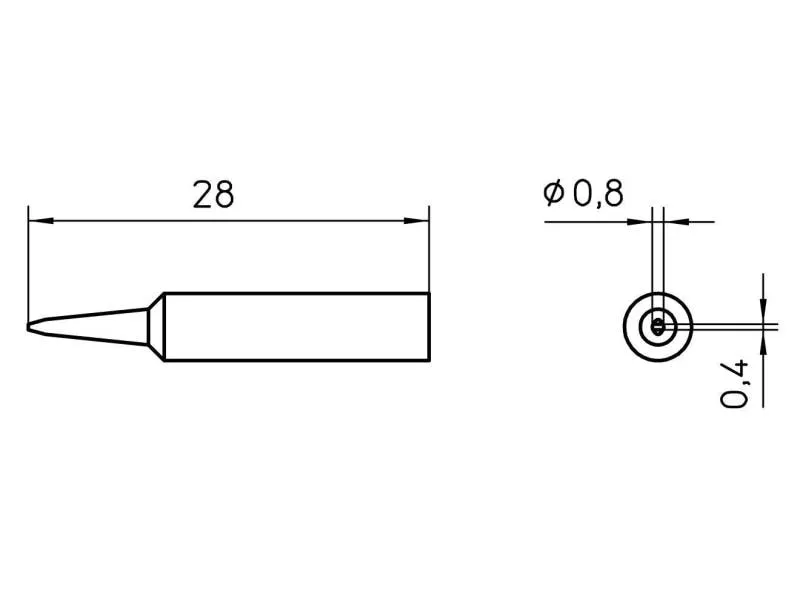 Weller Lötspitze XNT H Meisselform 0.8 mm Weller Lötspitze XNT H Meisselform 0.8 mm