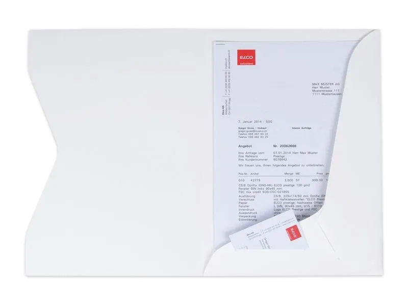 ELCO Präsentationsmappe A4, Weiss, 10 Stück ELCO Präsentationsmappe A4, Weiss, 10 Stück