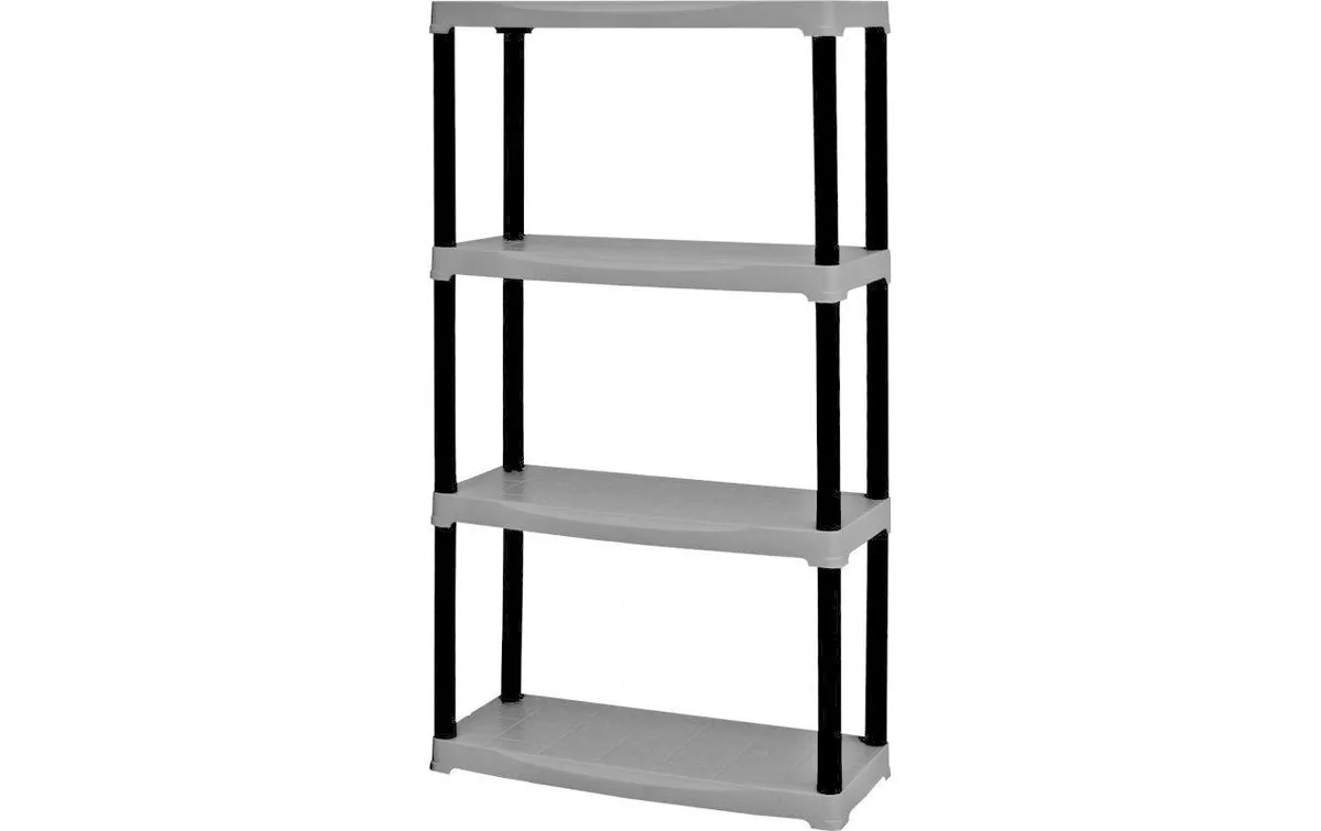 Art Plast Regal T4 Kunststoff, Grau/Schwarz Art Plast Regal T4 Kunststoff, Grau/Schwarz