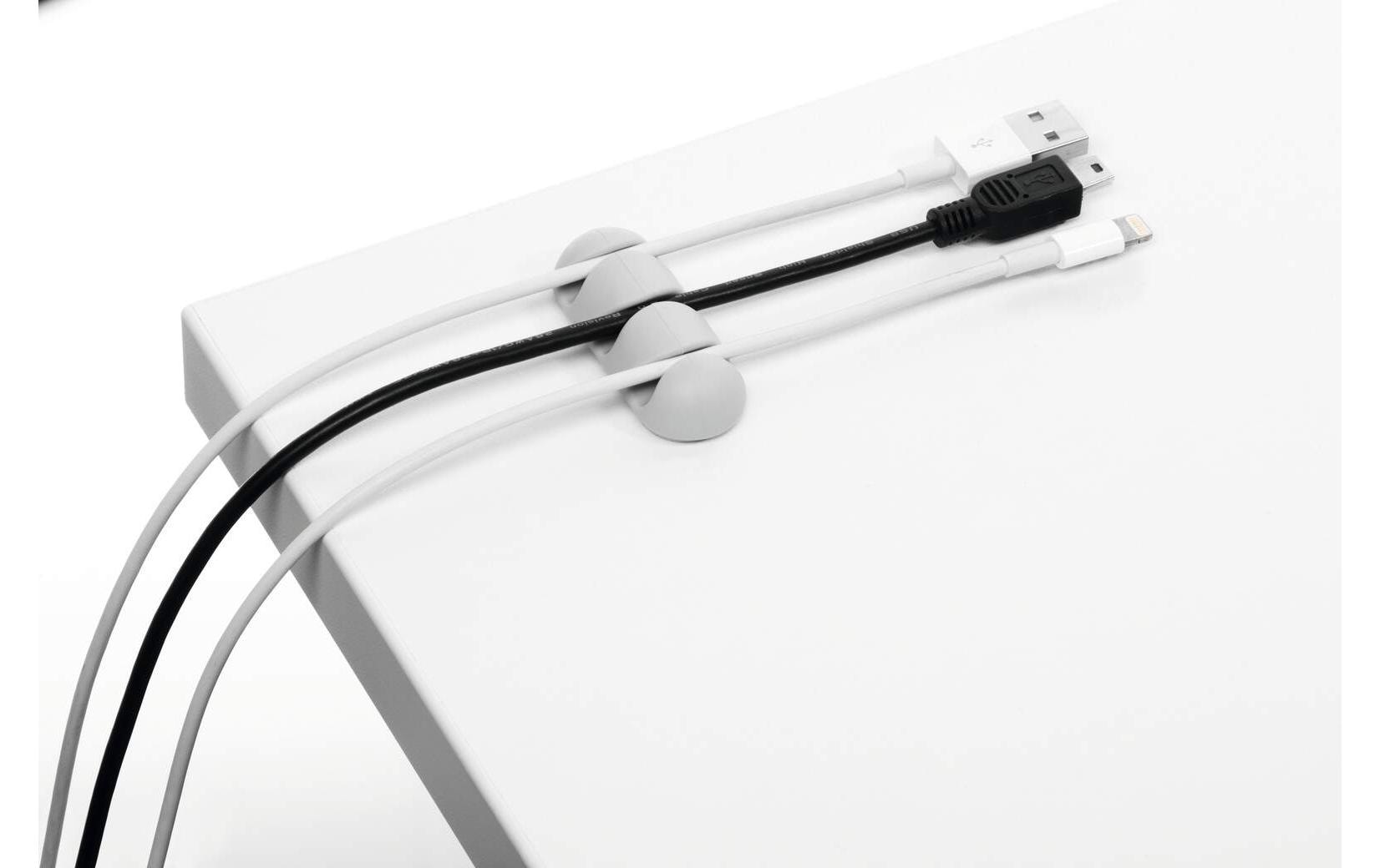 DURABLE Kabel-Clip Cavoline Clip Mix, 7 Stück, Grau