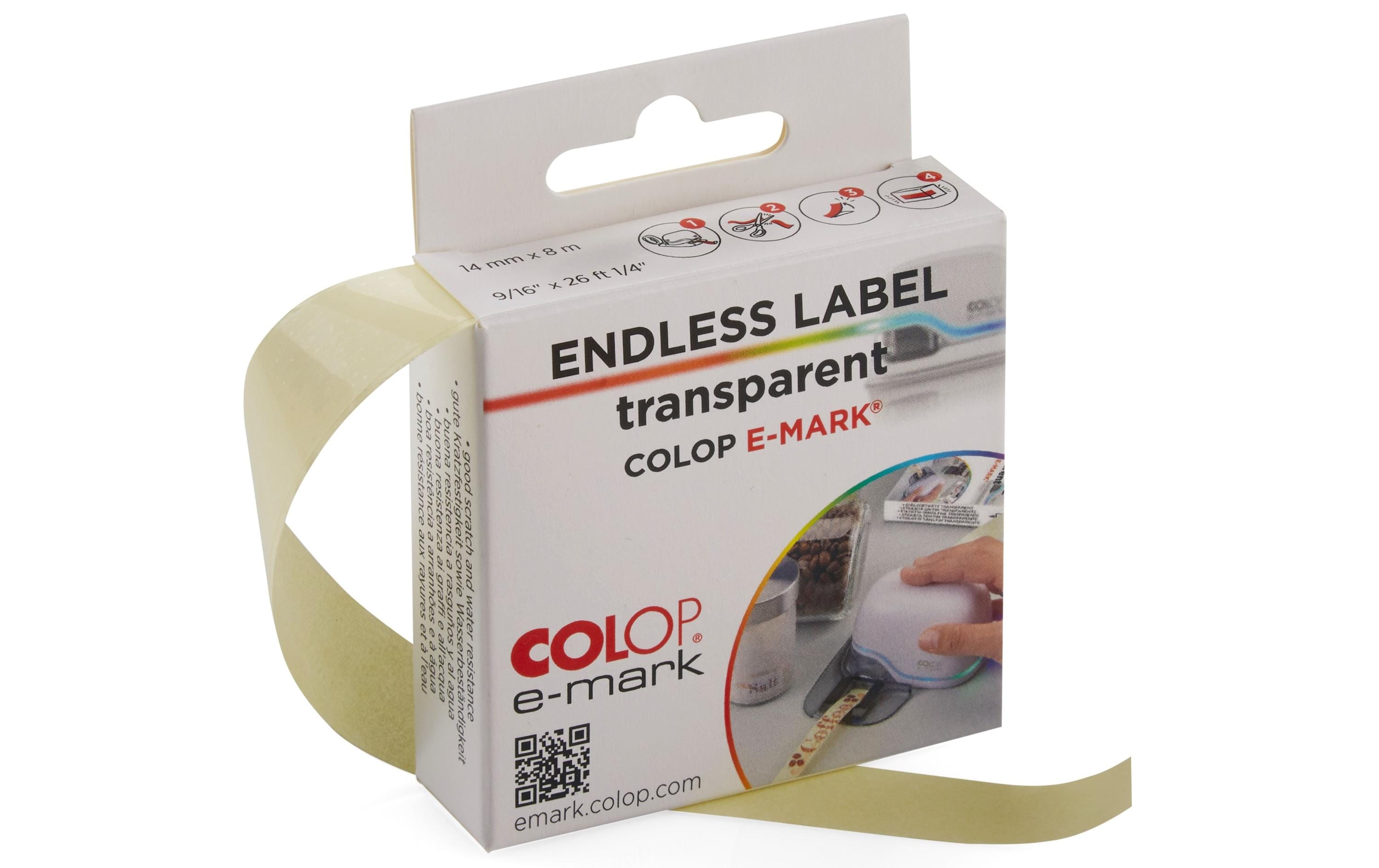 Colop Papierband e-mark, Transparent, 1 Rolle