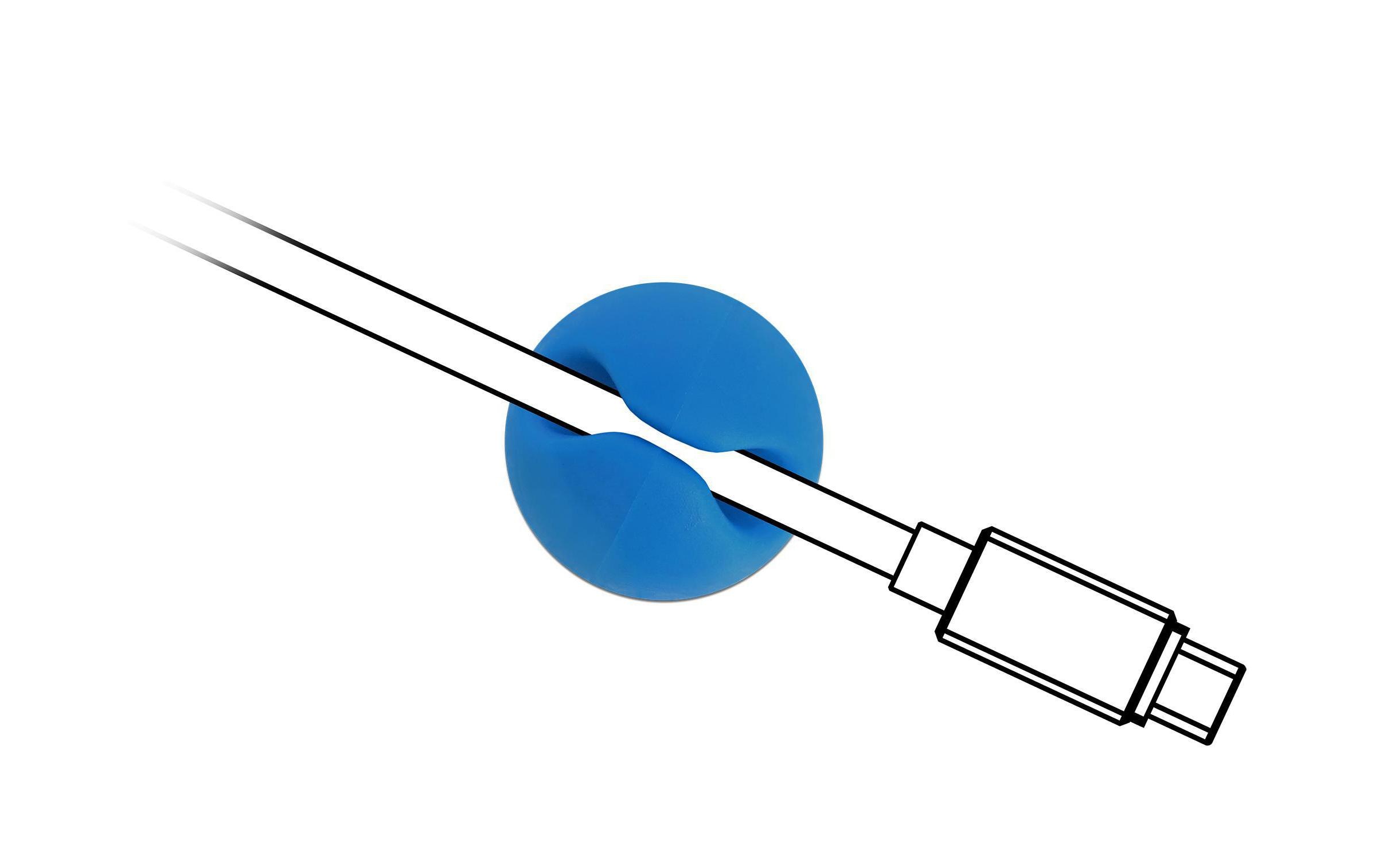 Delock Kabelhalter 3 mm, 5x2 Stück, farbig, 1 Durchführung