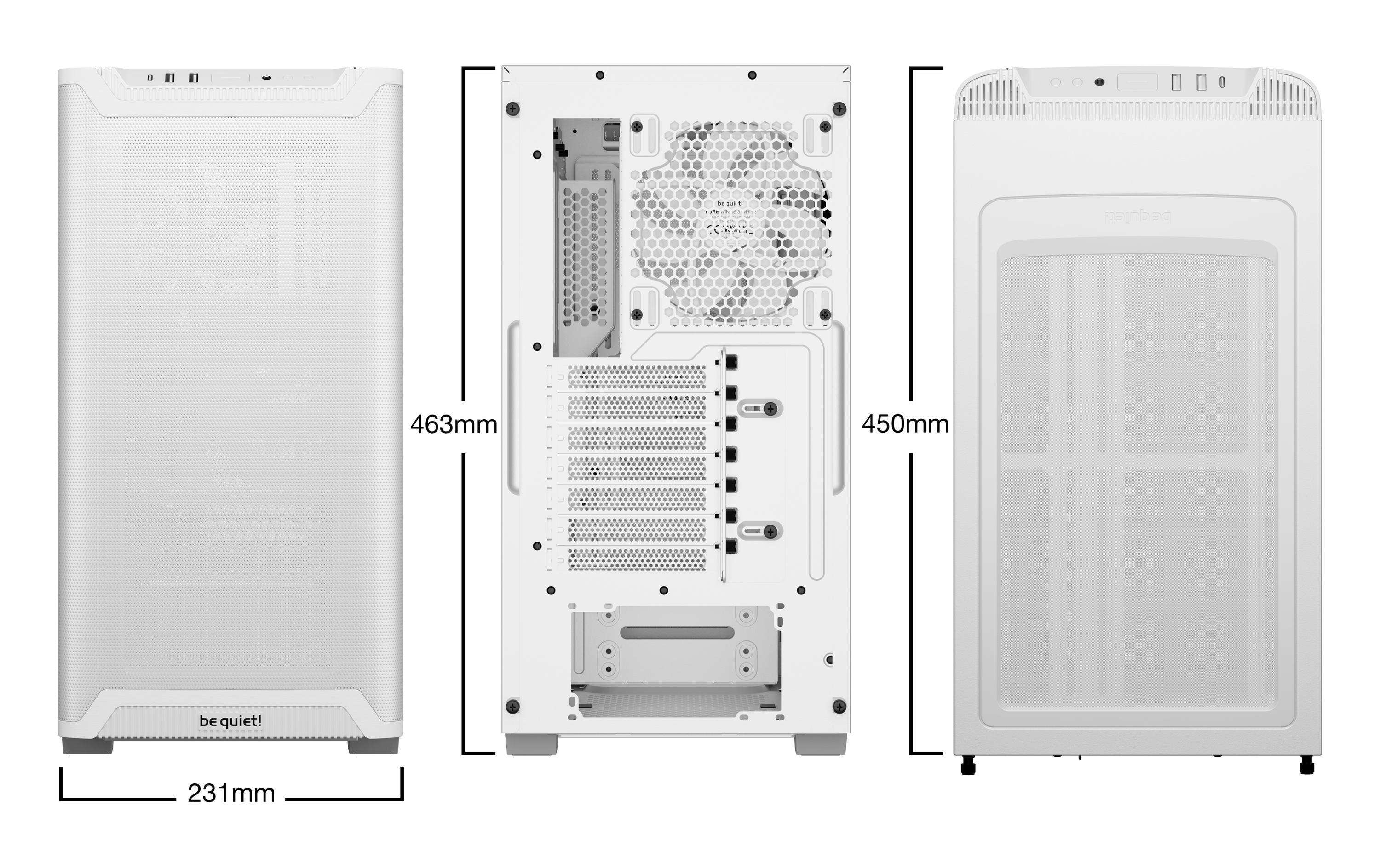 be quiet! PC-Gehäuse Pure Base 501 Airflow Weiss