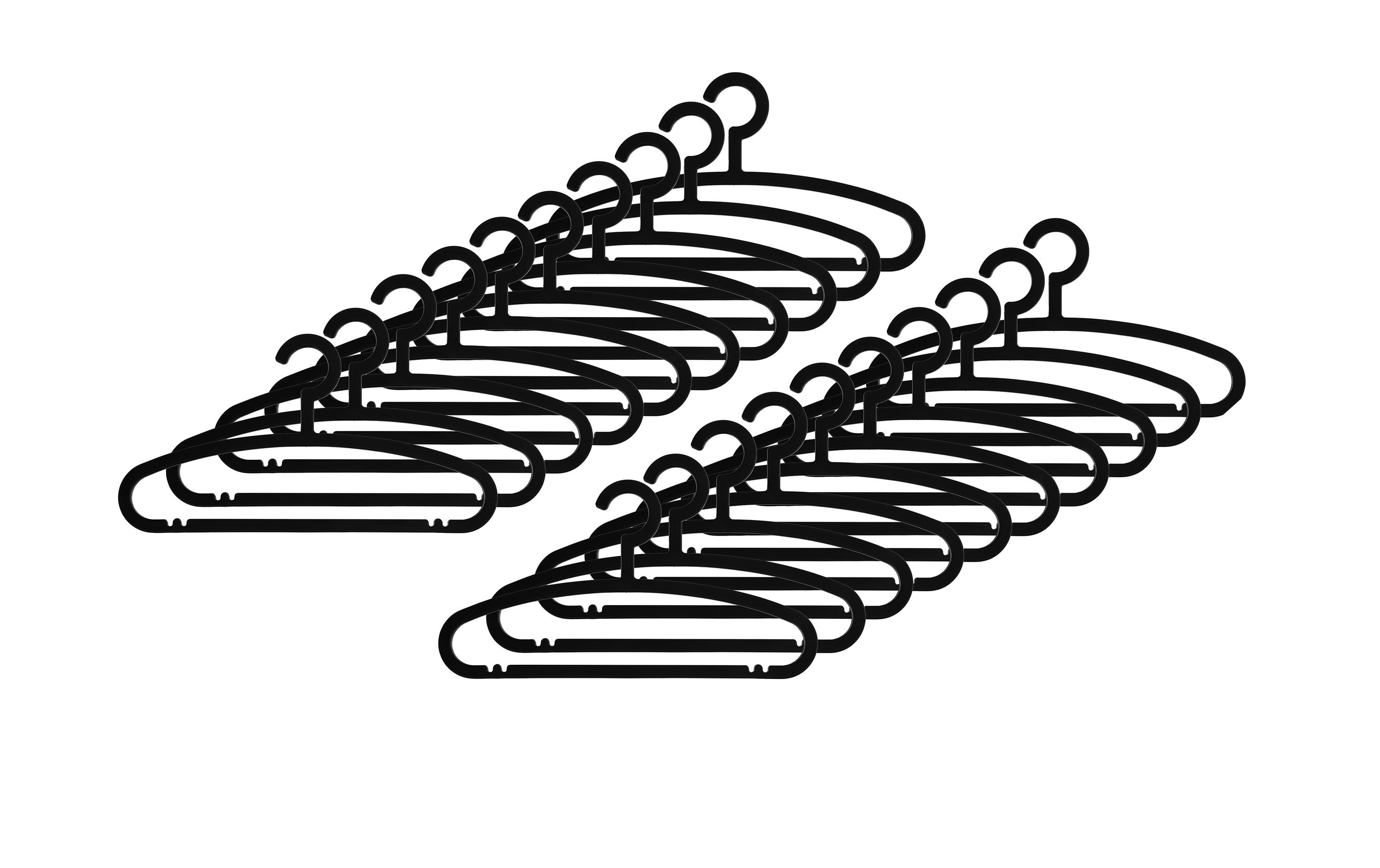 COCON Kleiderbügel 20 Stück, Schwarz