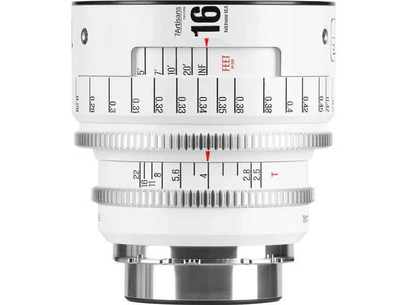 7Artisans Festbrennweite 16mm T/2.5 INFINTE Weiss – Arri PL 7Artisans Festbrennweite 16mm T/2.5 INFINTE Weiss – Arri PL