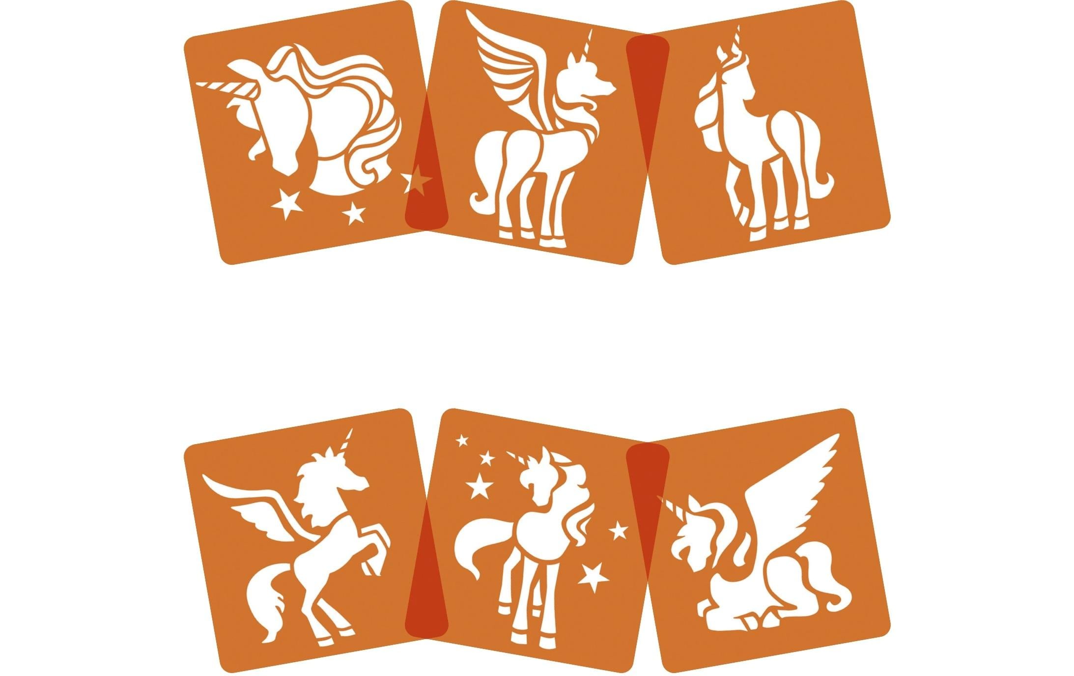 Avenue Mandarine Schablone 15 x 15 cm, Einhörner