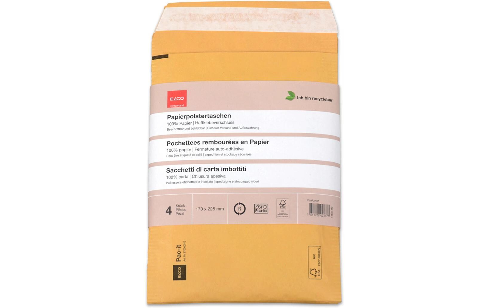 ELCO Versandtasche Zero Plastic 170 x 225 mm, 4 Stück ELCO Versandtasche Zero Plastic 170 x 225 mm, 4 Stück