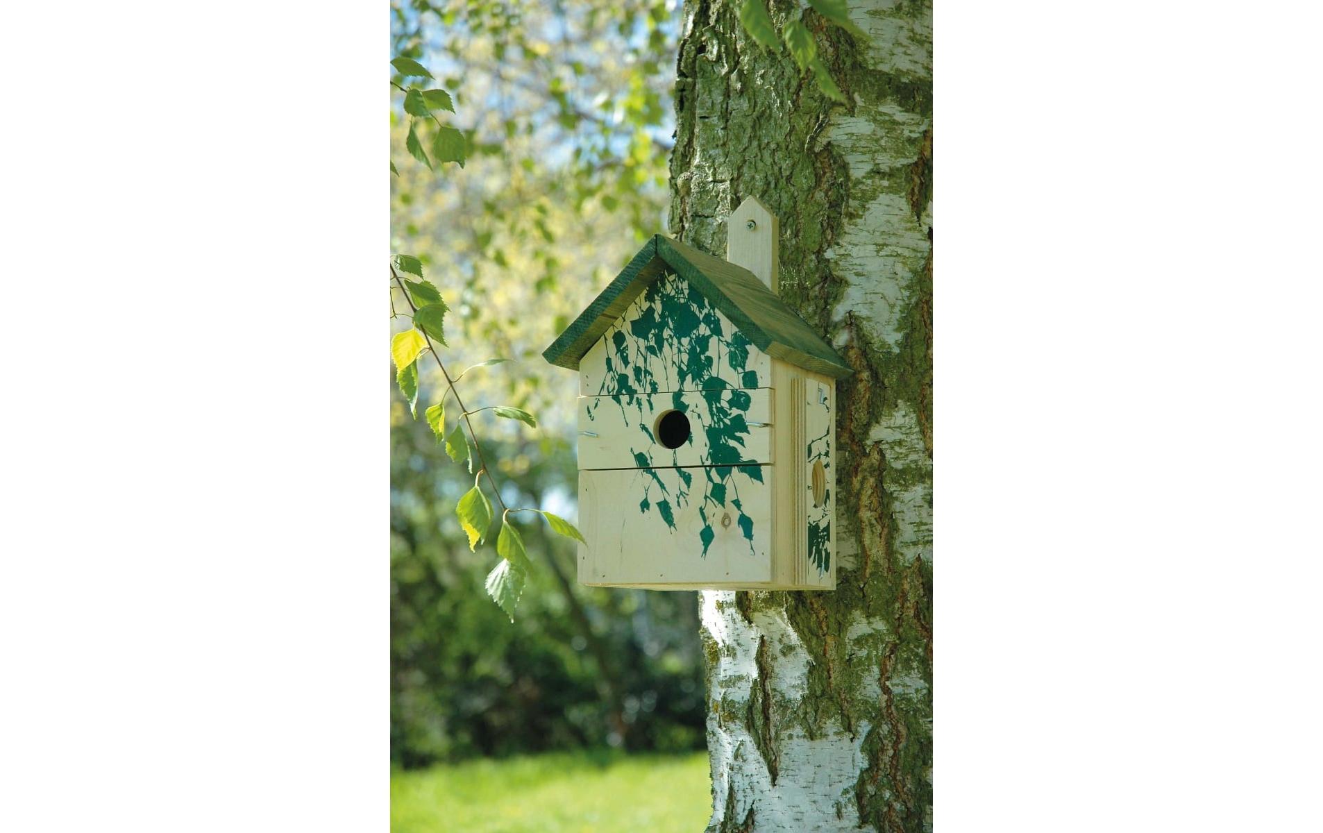 dobar Nistkasten Camouflage Birke, 17.5 x 17 x 33 cm, Holz