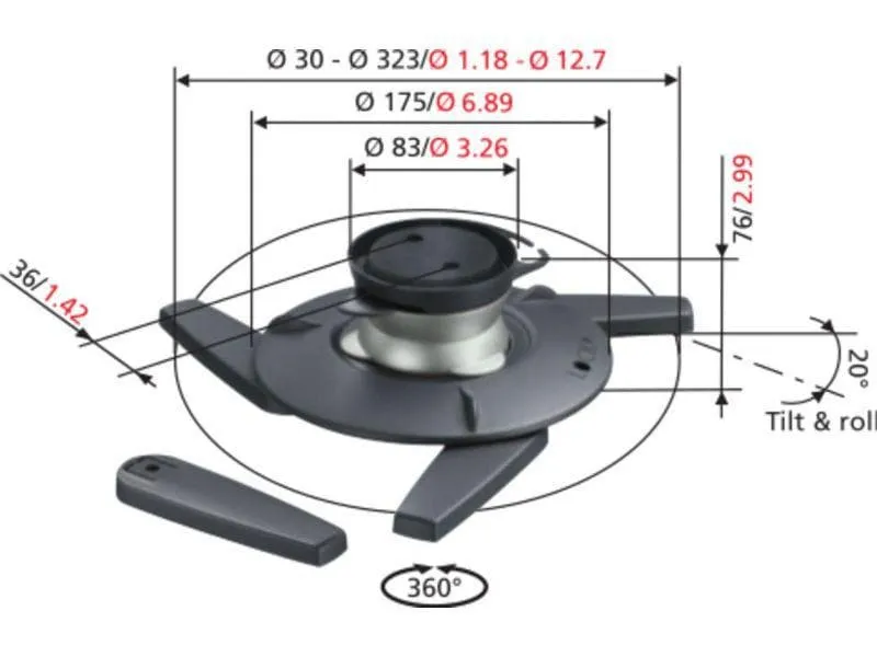Vogel's Deckenhalterung EPC-6545 Silber Vogel's Deckenhalterung EPC-6545 Silber