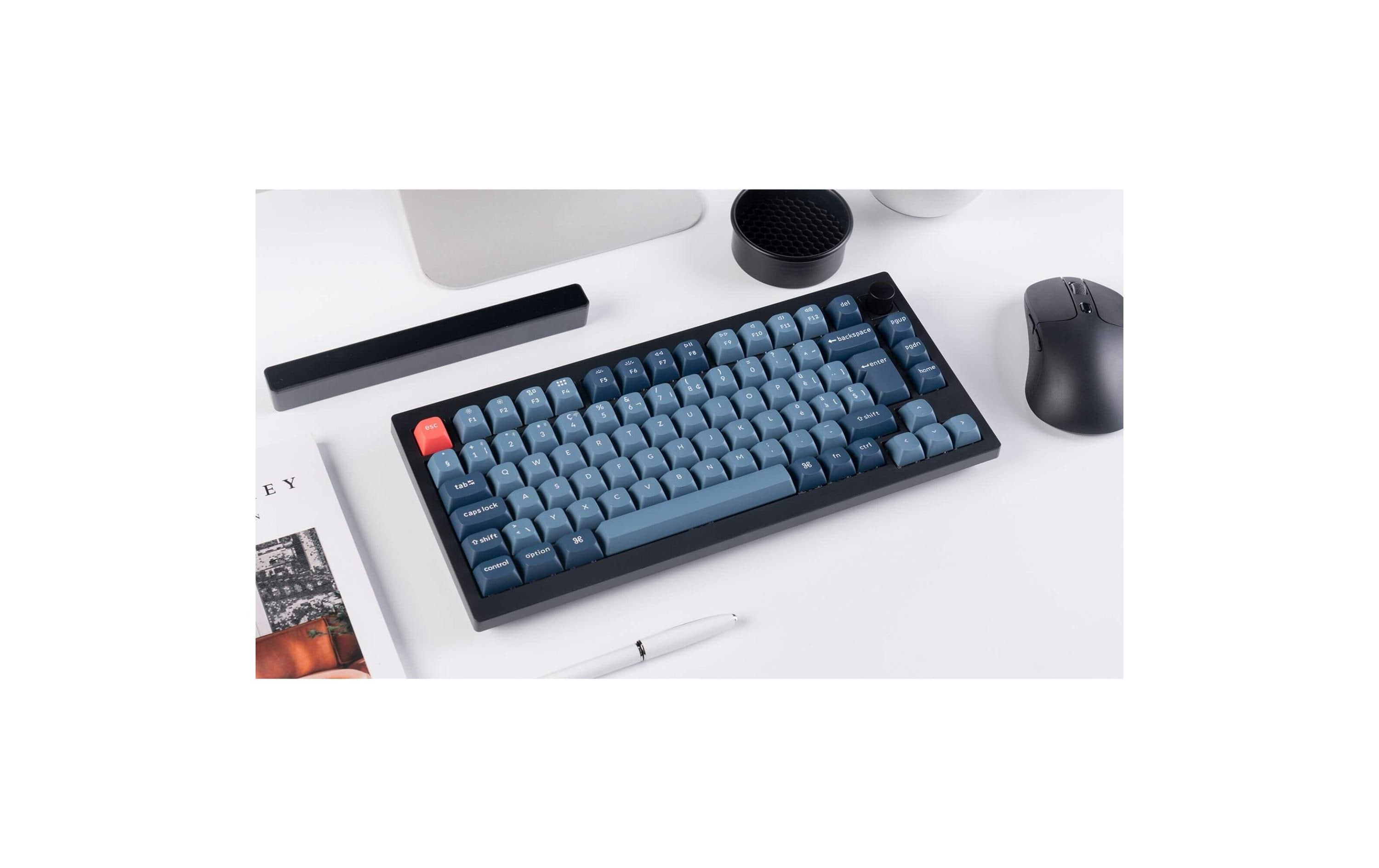 Keychron Gaming-Tastatur V1 Max Black Red Switch