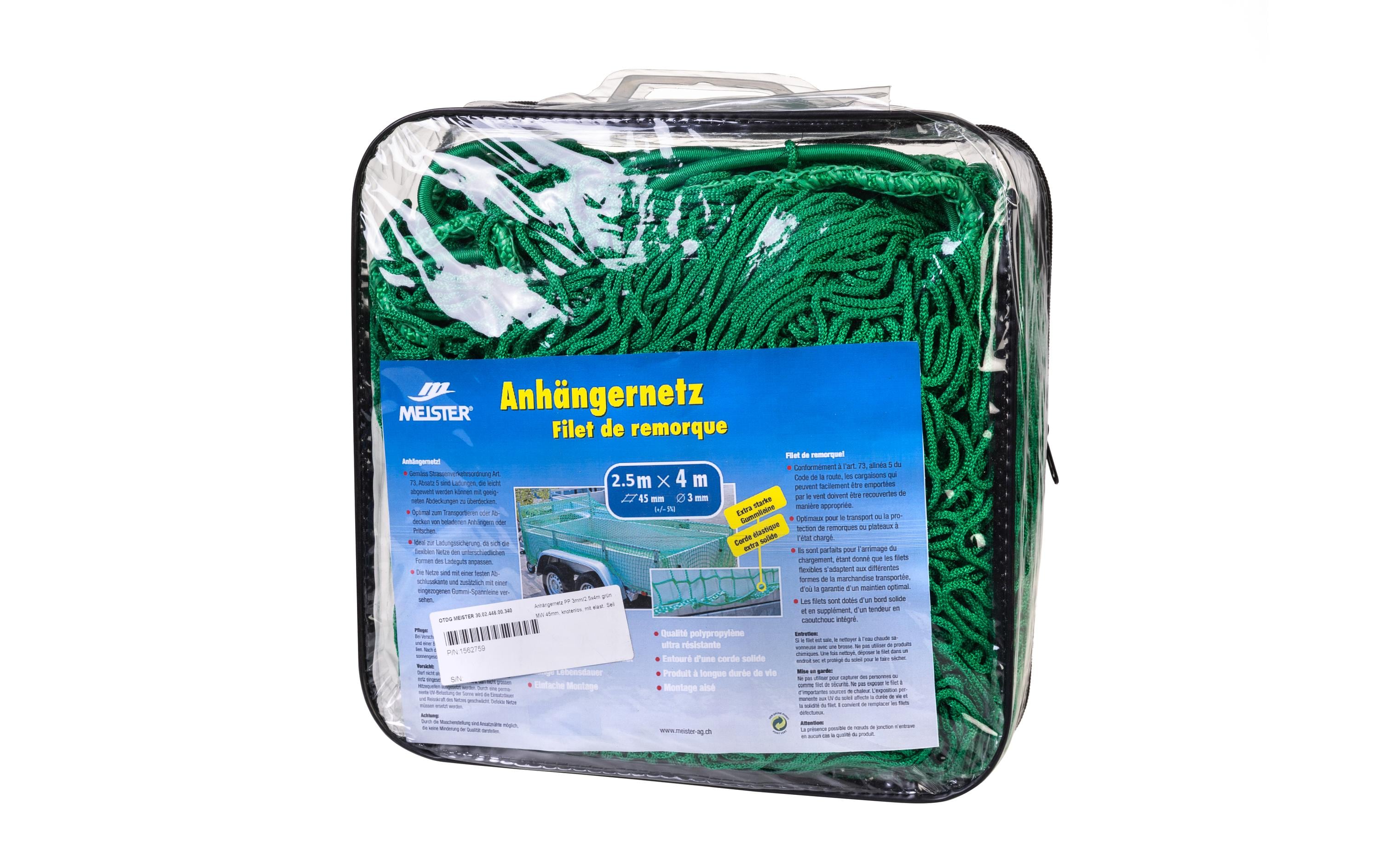 Meister Anhängernetz knotenlos, Ø 3 mm / 2.5 x 4 m, Grün Meister Anhängernetz knotenlos, Ø 3 mm / 2.5 x 4 m, Grün