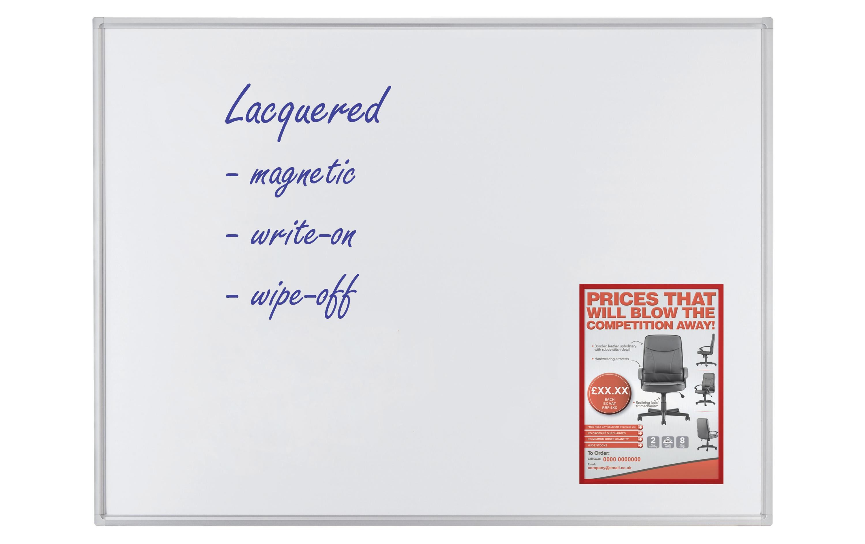 Franken Magnethaftendes Whiteboard Eco 100 cm x 200 cm, Weiss