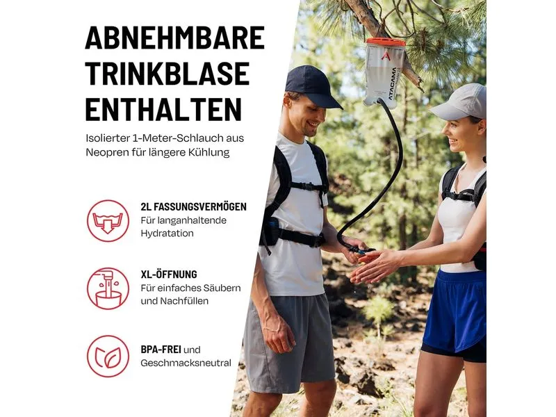 Atacama Atacama Backpack mit Trinkblase rot Atacama Atacama Backpack mit Trinkblase rot