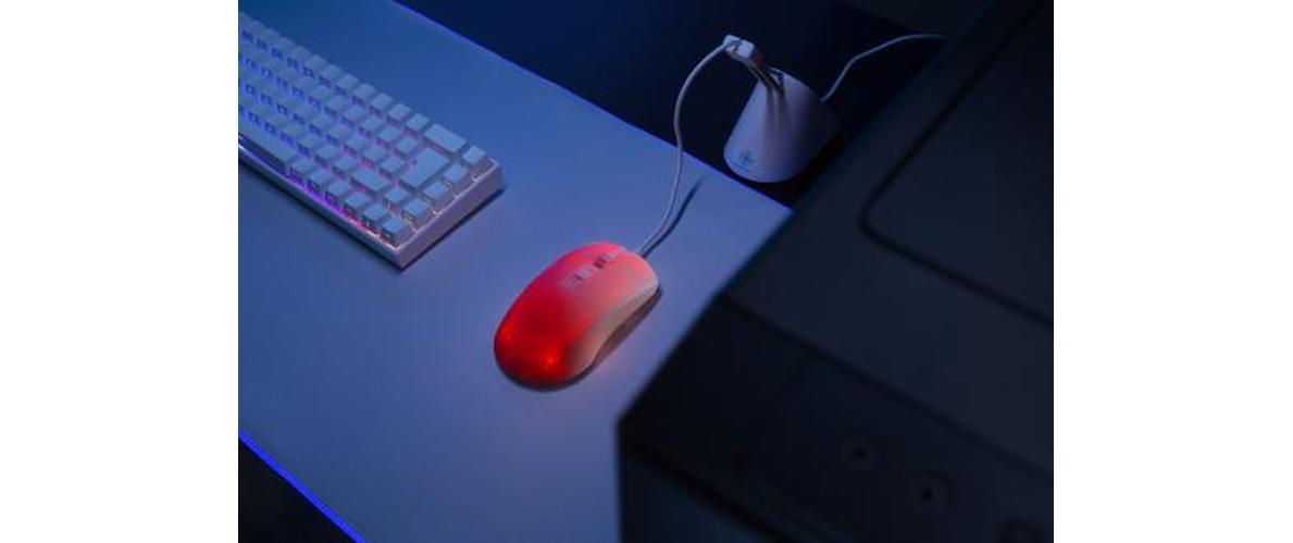 DELTACO Gaming-Maus GAM-144-W Weiss/Trasparent