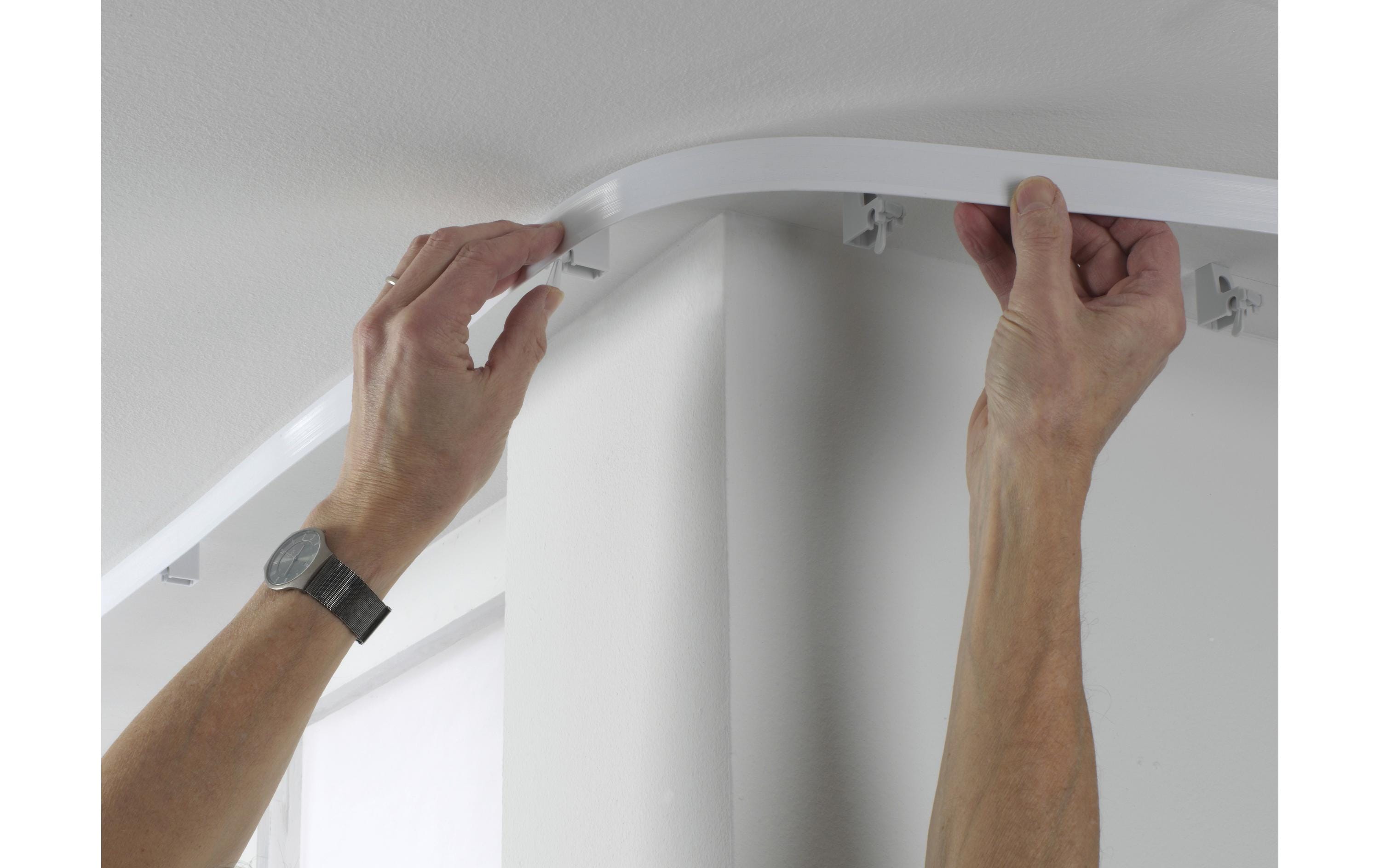 Gardinia Vorhangschiene Flexline, 350 cm, kürzbar Weiss