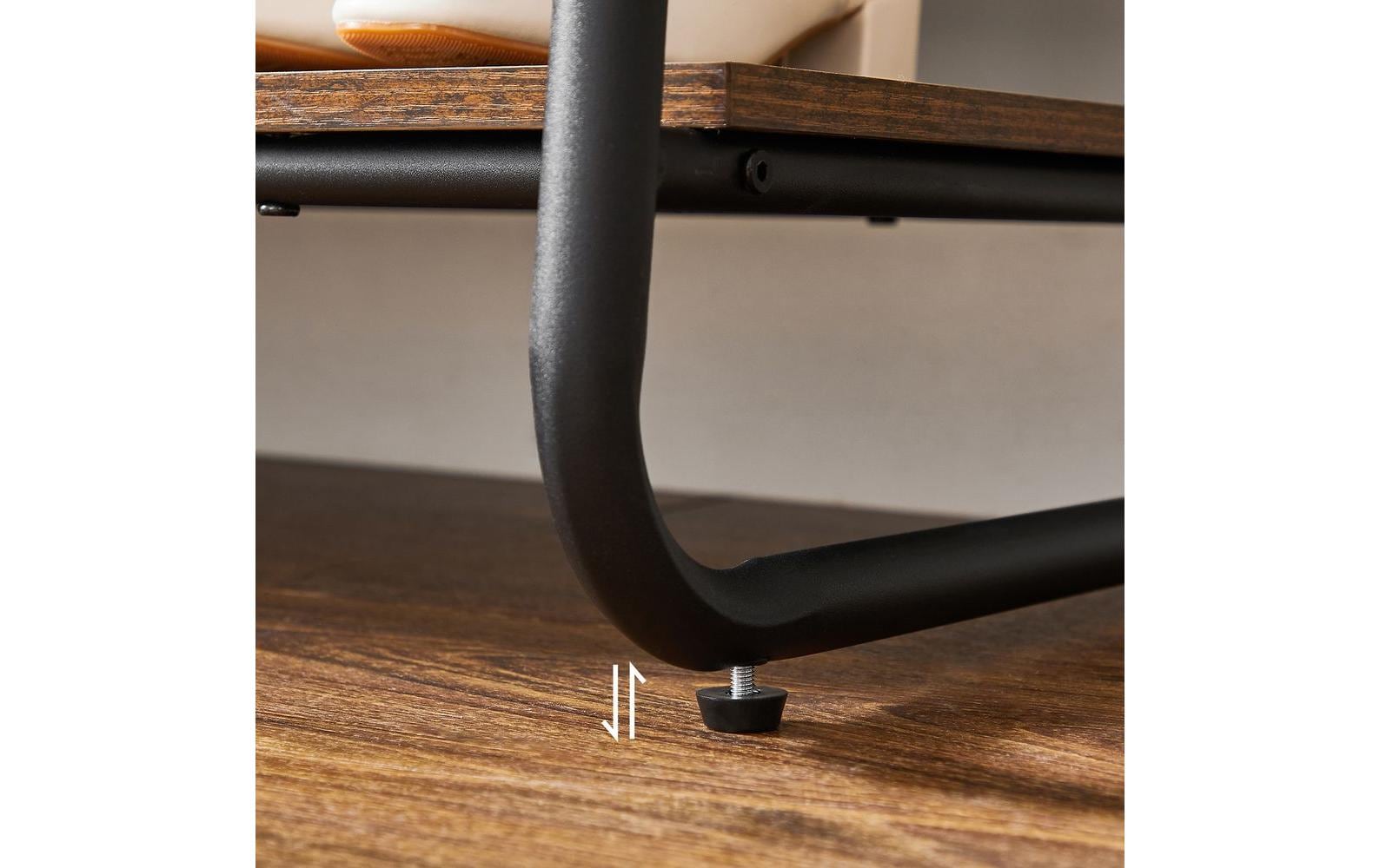 VASAGLE Garderobe Vintage 160 cm, Braun/Schwarz