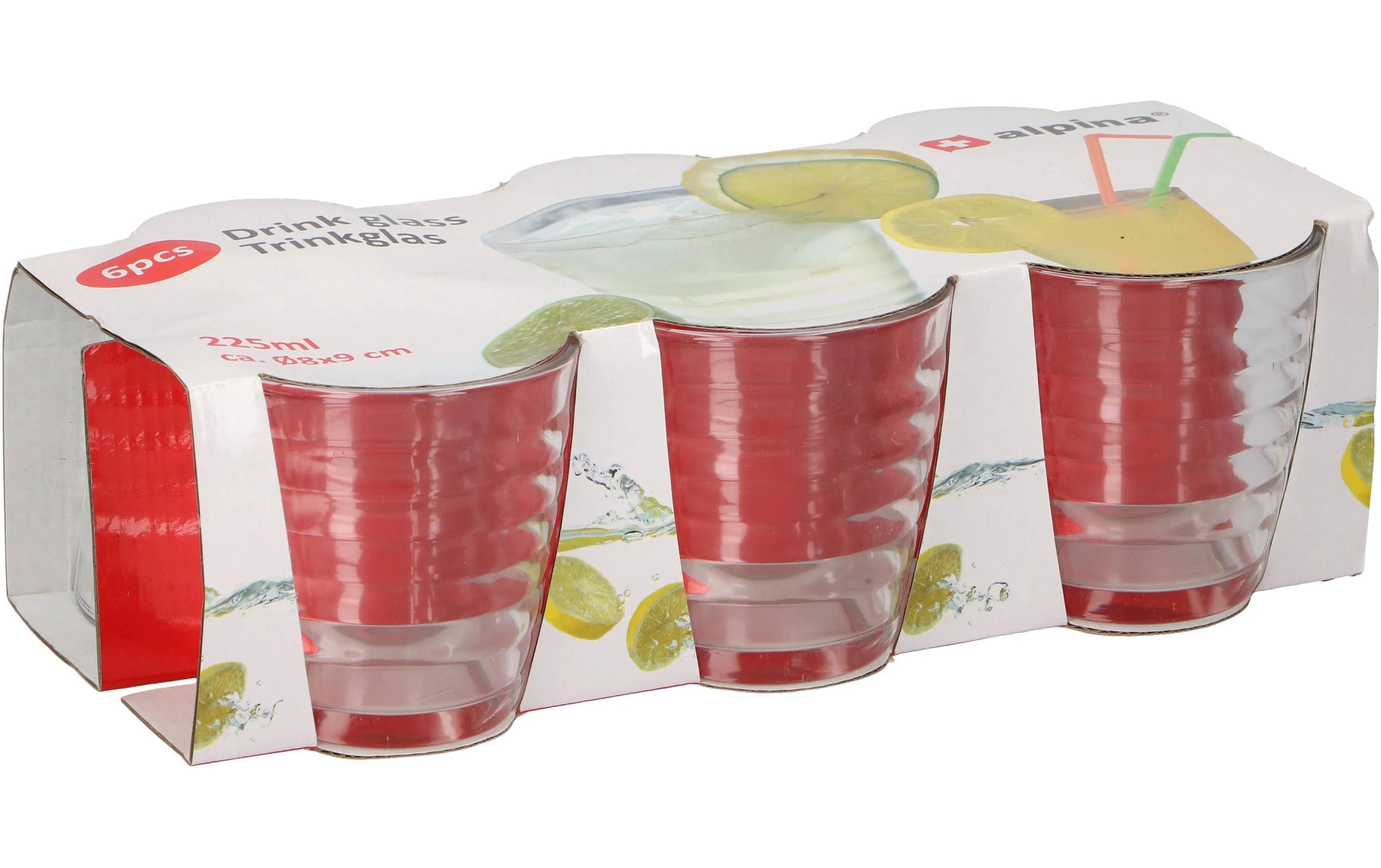 alpina Trinkgläser 225 ml, 6 Stück, Transparent