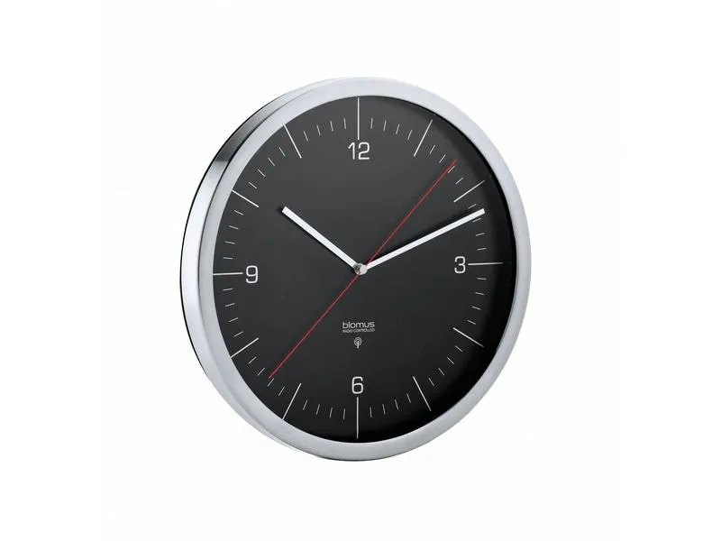 Blomus Funk-Wanduhr Crono L 30.5 cm, Schwarz Blomus Funk-Wanduhr Crono L 30.5 cm, Schwarz