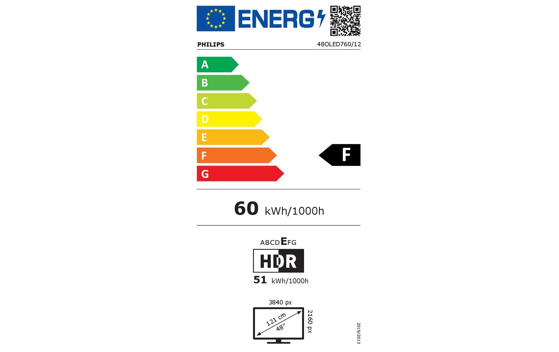 Philips TV 48OLED760/12 48 4K OLED Ambilight TV, 2025
