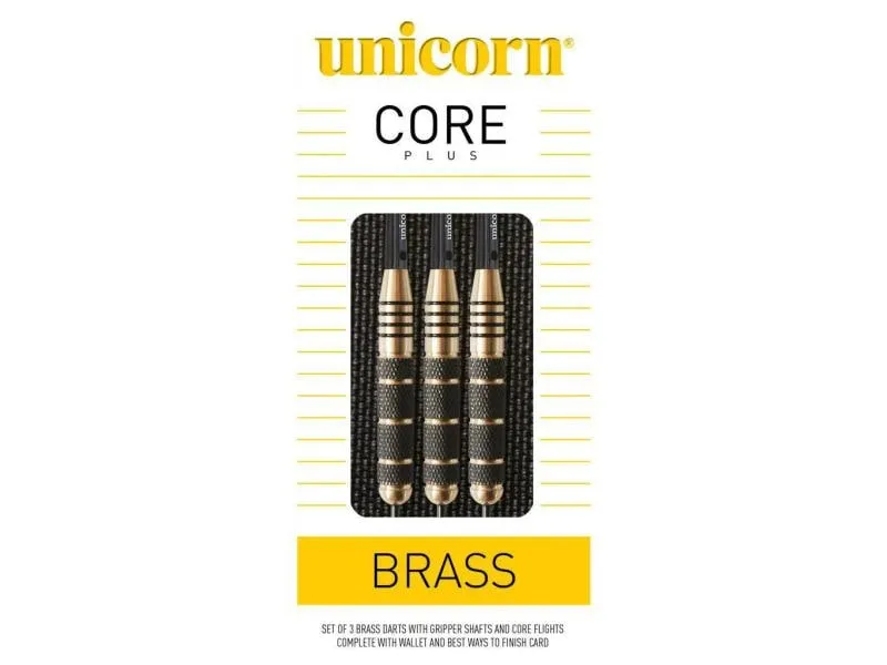 Unicorn Dartpfeile Core Plus Win BLK/GOLD Brass Unicorn Dartpfeile Core Plus Win BLK/GOLD Brass