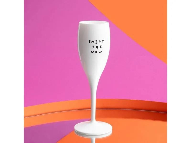 Koziol Sektglas Enjoy 100 ml, 1 Stück, Weiss