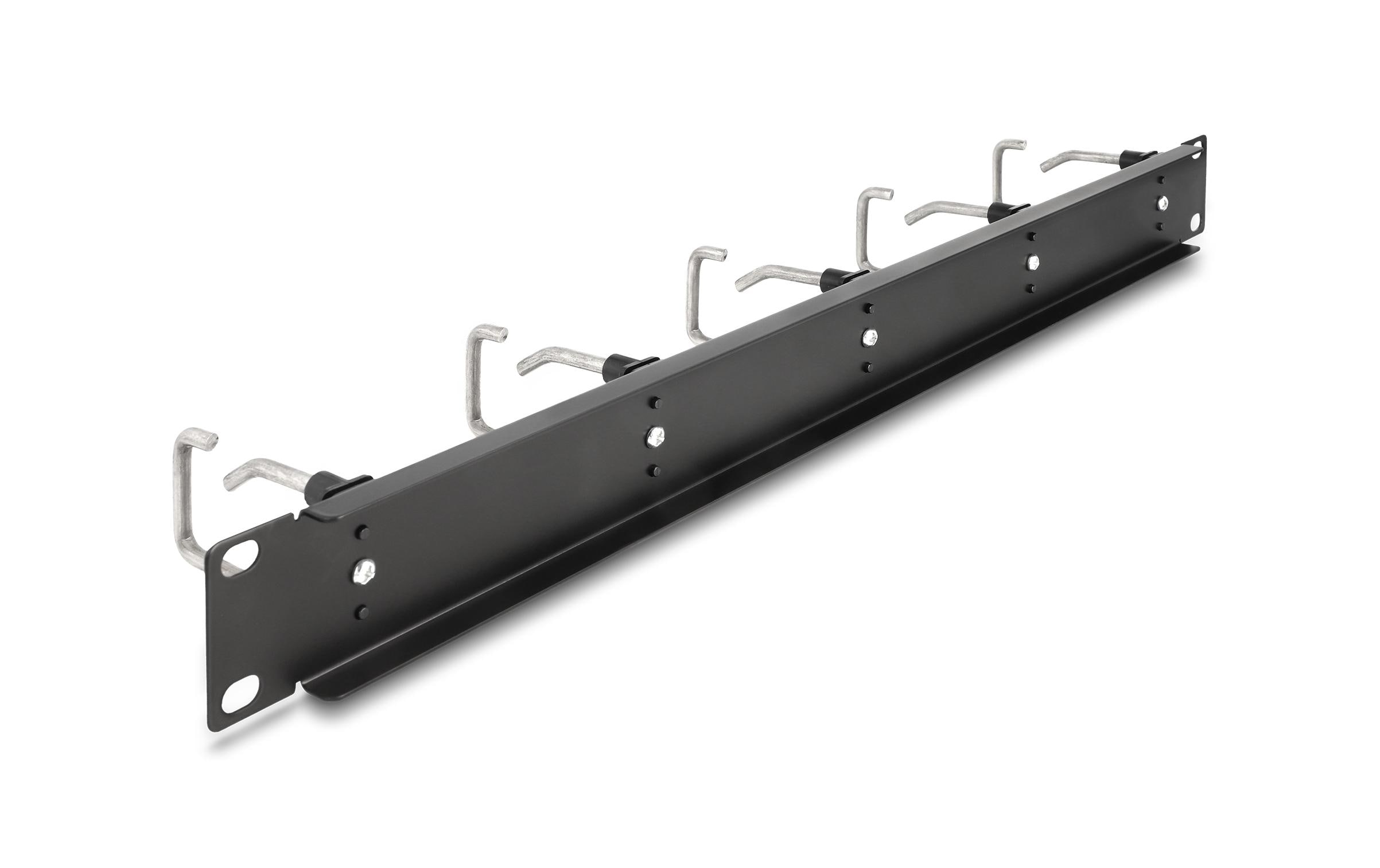 Delock Kabelführungspanel mit 5 Metallbügel 1HE , Silber Delock Kabelführungspanel mit 5 Metallbügel 1HE , Silber