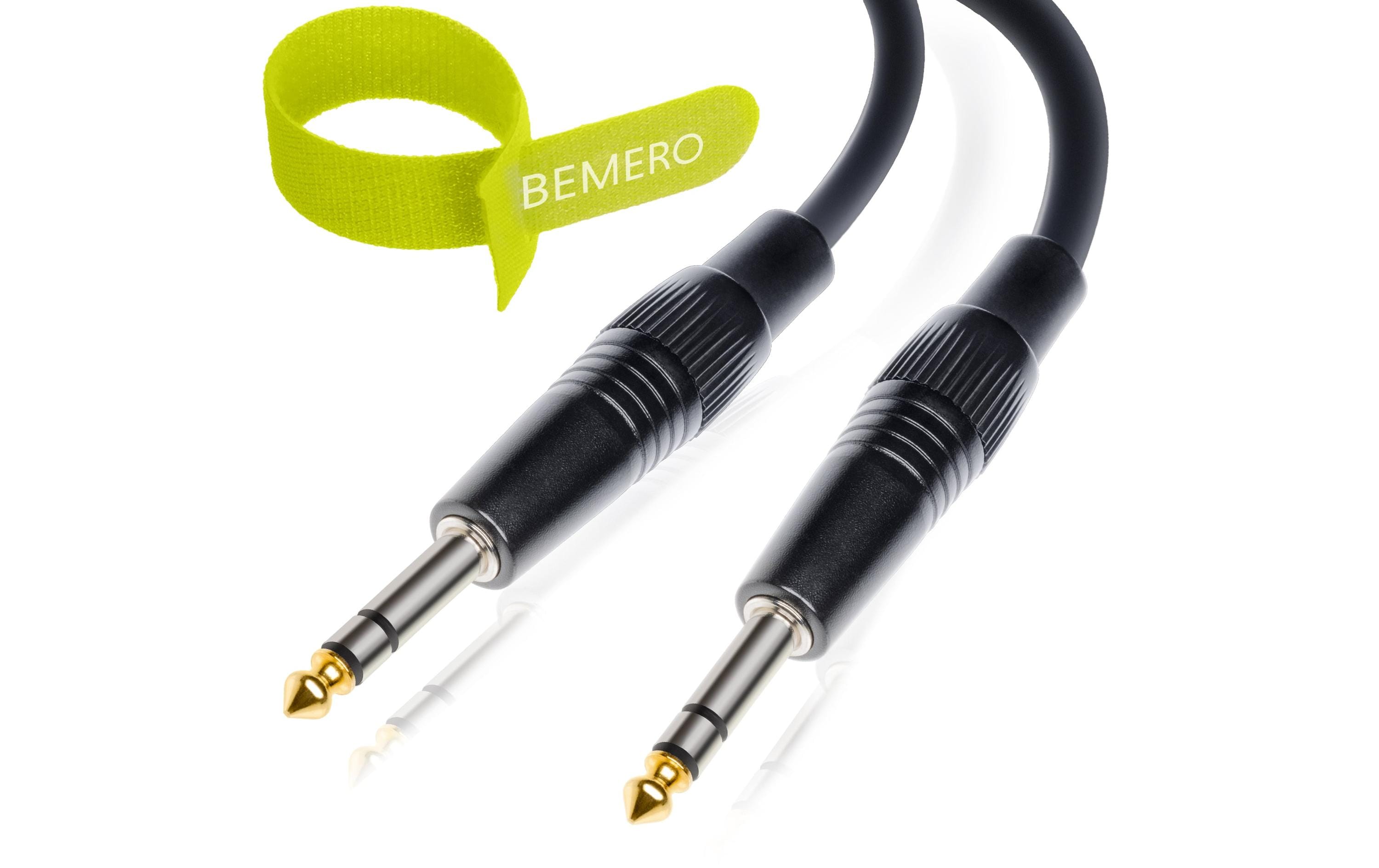 Bemero Audio-Kabel 6.3 Klinken - 6.3 Klinken 3 m, Schwarz Bemero Audio-Kabel 6.3 Klinken - 6.3 Klinken 3 m, Schwarz