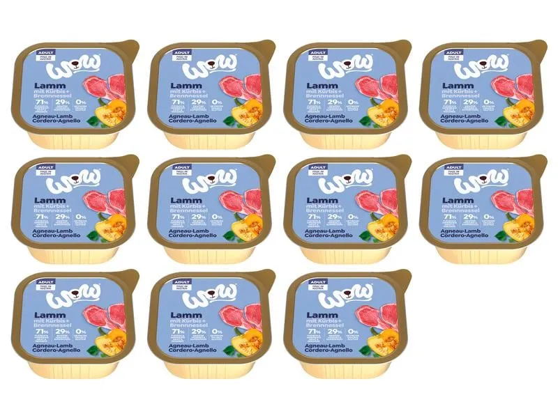 WOW Nassfutter Adult Lamm Schale, 11 x 150 g WOW Nassfutter Adult Lamm Schale, 11 x 150 g