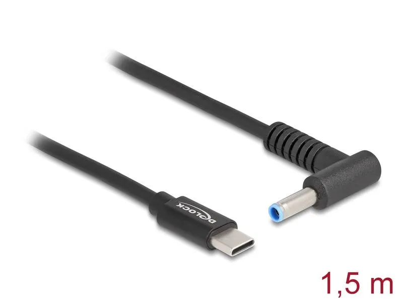 Delock Ladekabel USB-C zu HP 4.5 x 3.0 mm Stecker 1.5 m