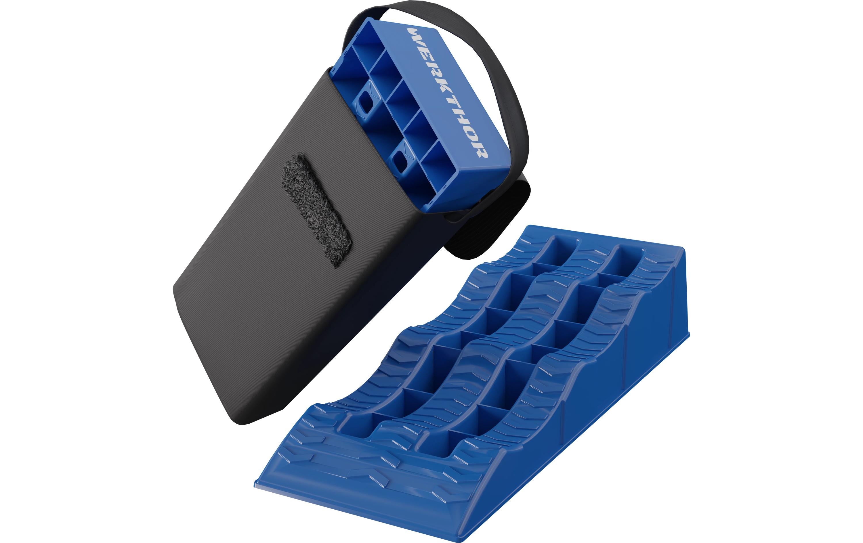 Werkthor Flache Auffahrkeile 2er Set, Blau