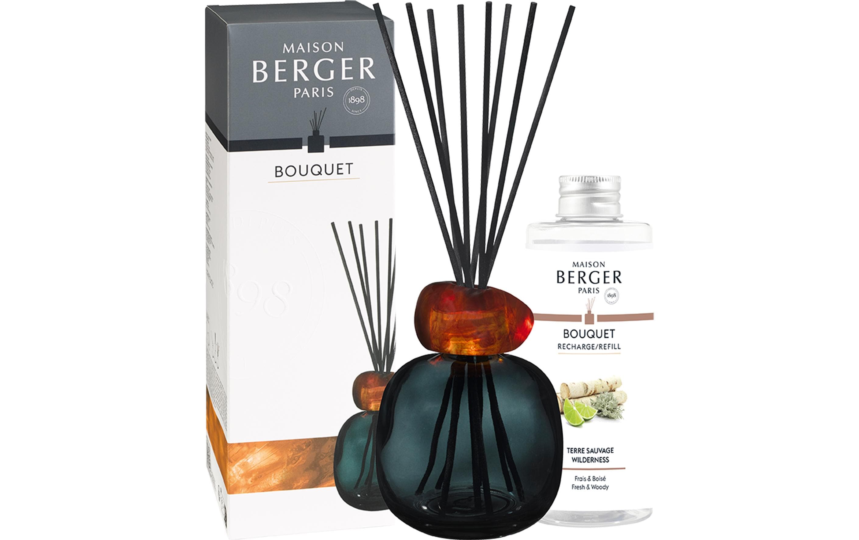 Maison Berger Duftstäbchen Minéral + 180 ml Terre Sauvage, Schwarz