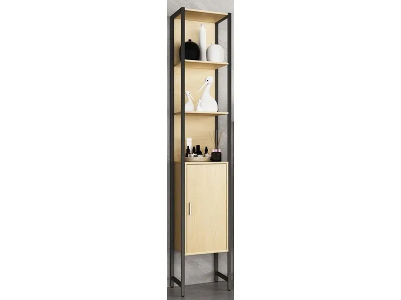 VCM Badezimmerregal Edino 33 x 185 cm, Braun VCM Badezimmerregal Edino 33 x 185 cm, Braun