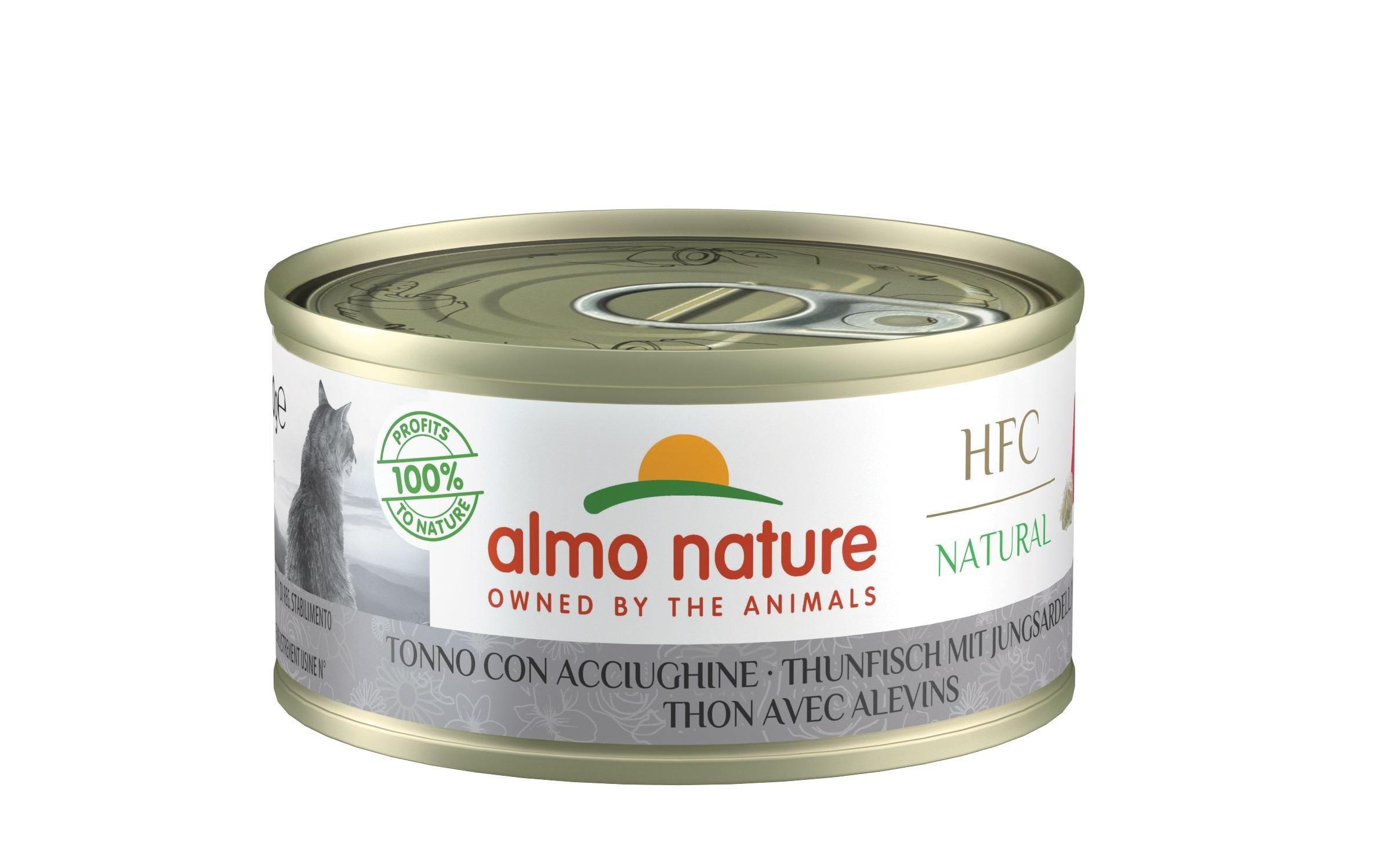 Almo Nature Nassfutter HFC Natural Thunfisch mit Jungsardellen, 70 g