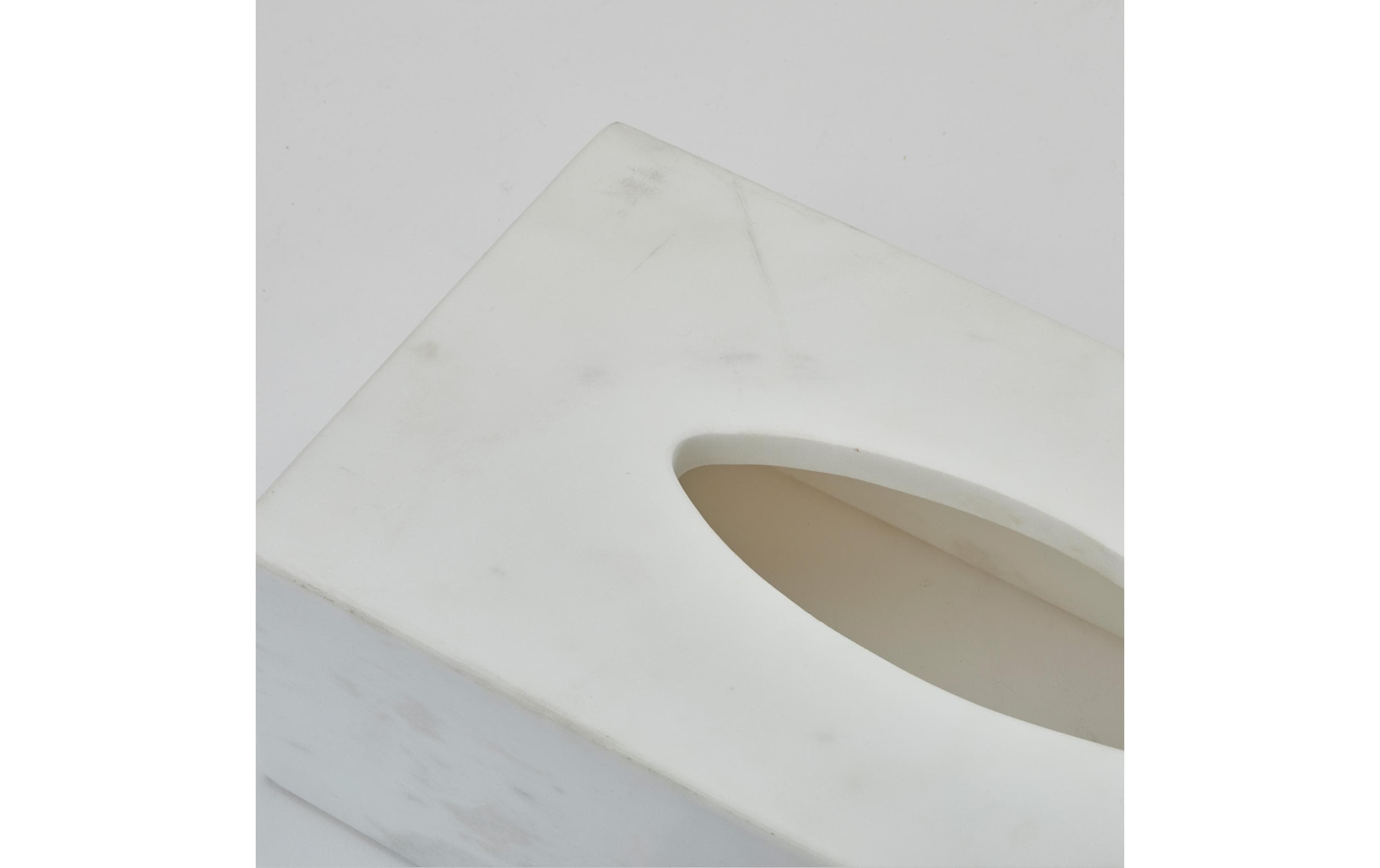 Aquanova Kosmetiktuchbox Hammam Weiss, Steingut