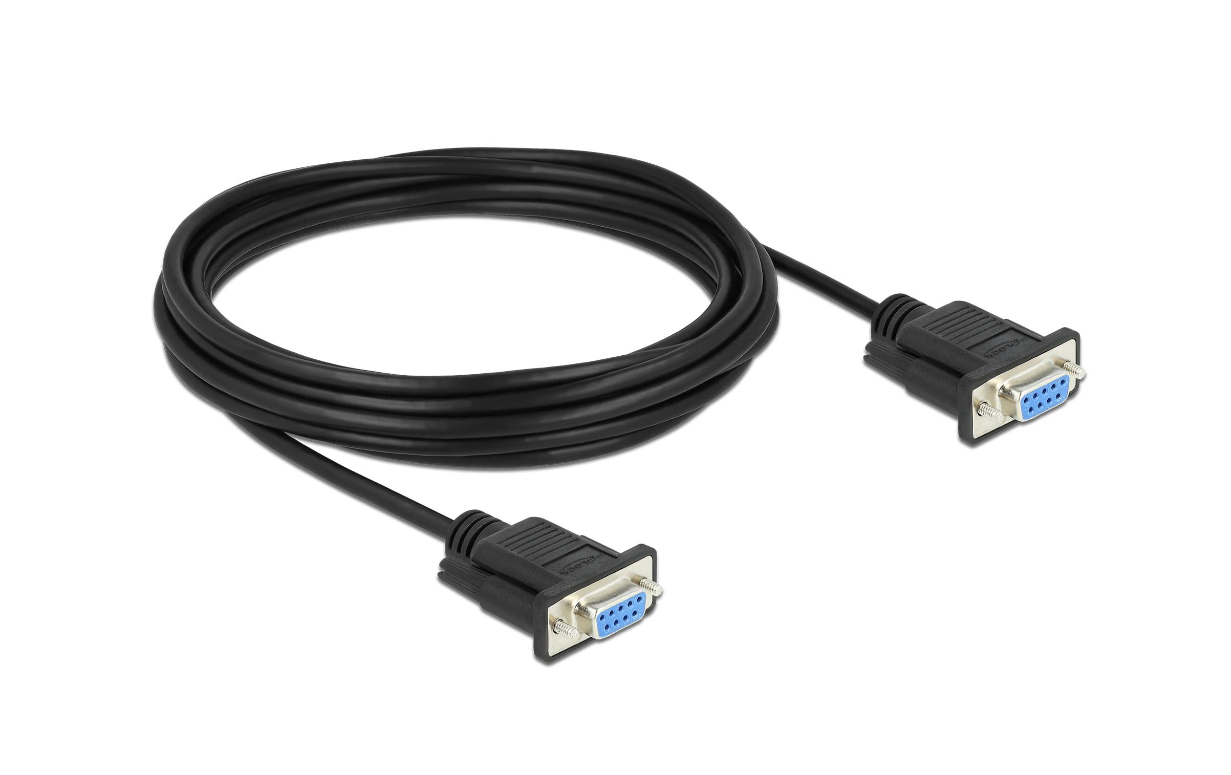 Delock Anschlusskabel Nullmodem RS-232 D-Sub 9 f-f 5 m Delock Anschlusskabel Nullmodem RS-232 D-Sub 9 f-f 5 m