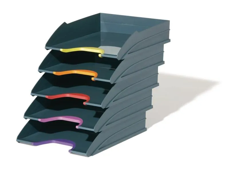 DURABLE Ablagekorb Varicolor Tray Set Anthrazit/Mehrfarbig DURABLE Ablagekorb Varicolor Tray Set Anthrazit/Mehrfarbig