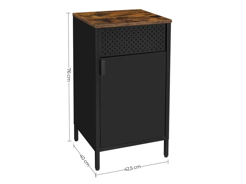 Songmics Kommode 42.5 x 76 cm, Schwarz/Braun Songmics Kommode 42.5 x 76 cm, Schwarz/Braun