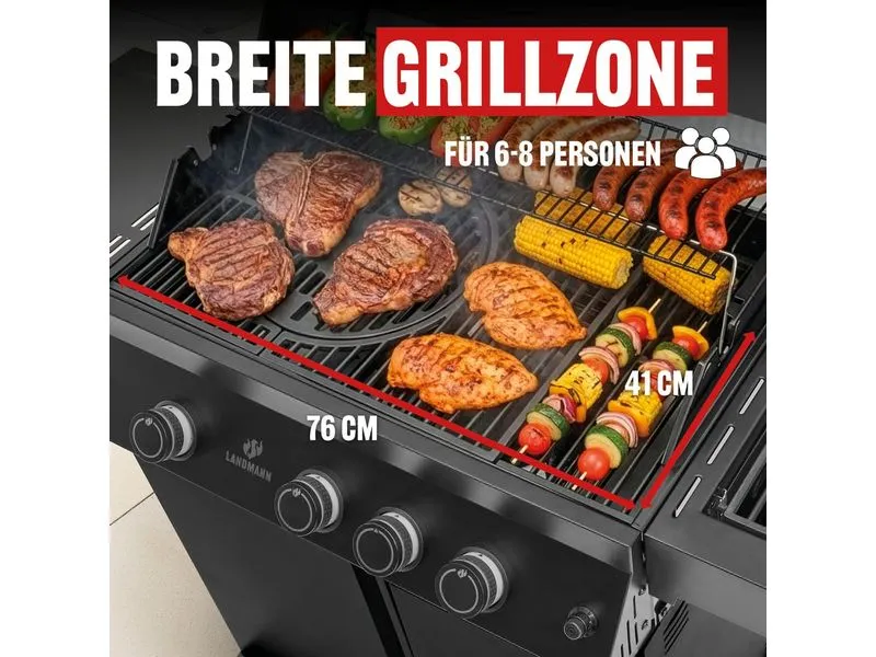 Landmann Gasgrill Cool Black 3.1 150 cm, maxX Zone
