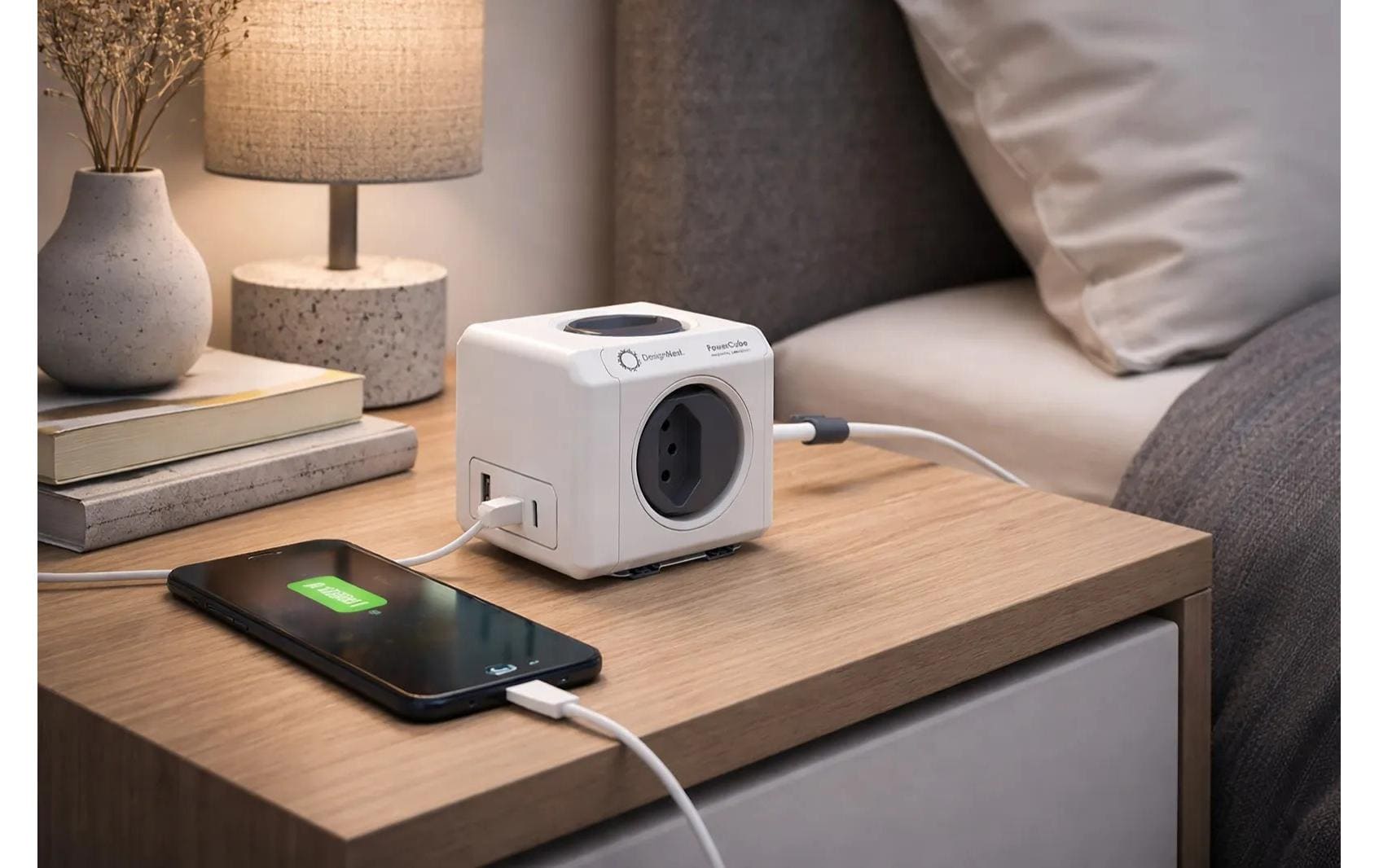 Allocacoc PowerCube 35W PD AC 4x T13, 2x USB-C / 1x USB-A